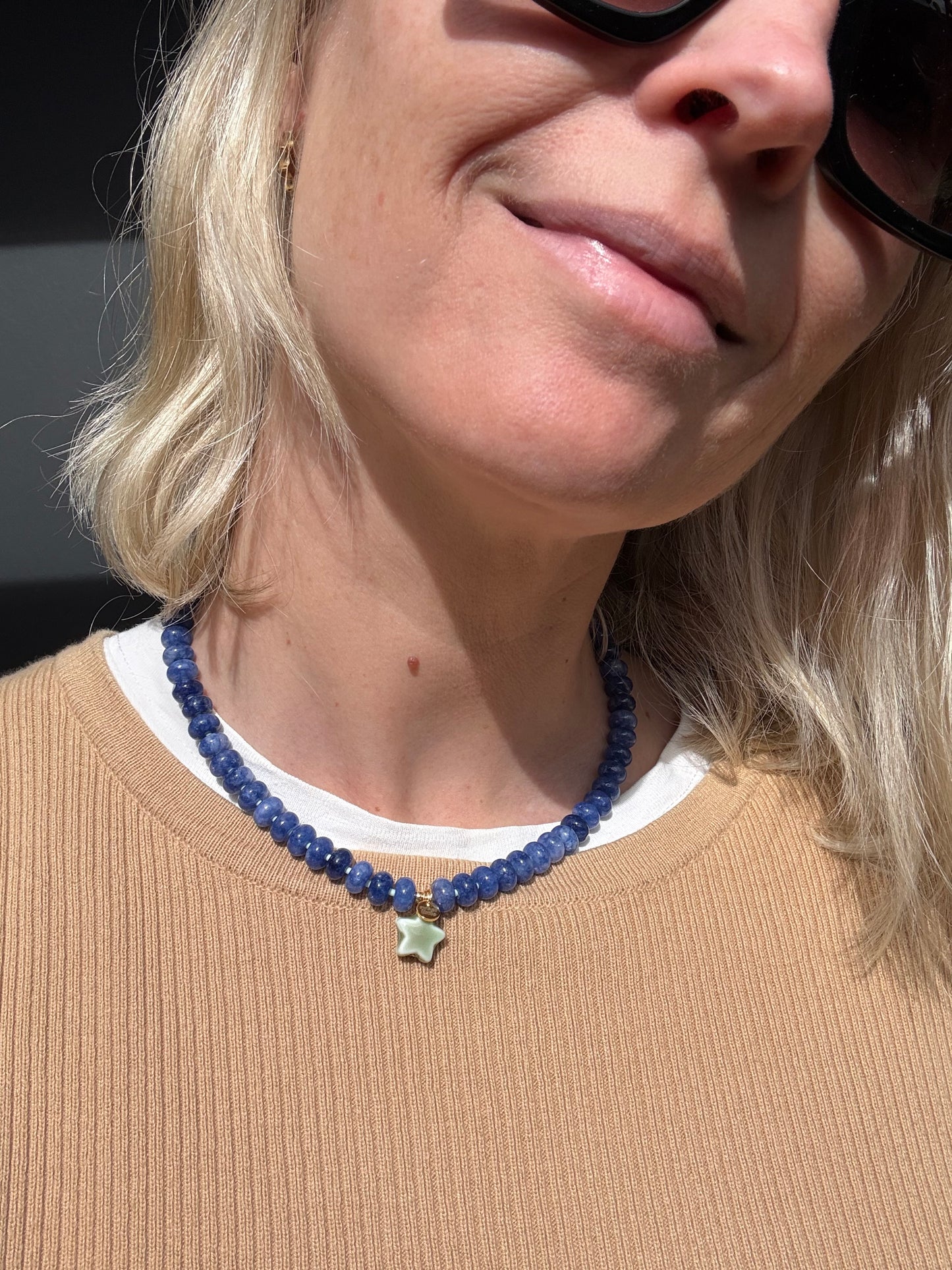 Semi-precious stone necklaces with charms - collection II
