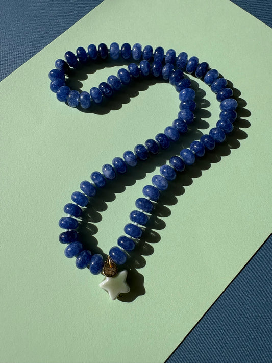 Semi-precious stone necklaces with charms - collection II