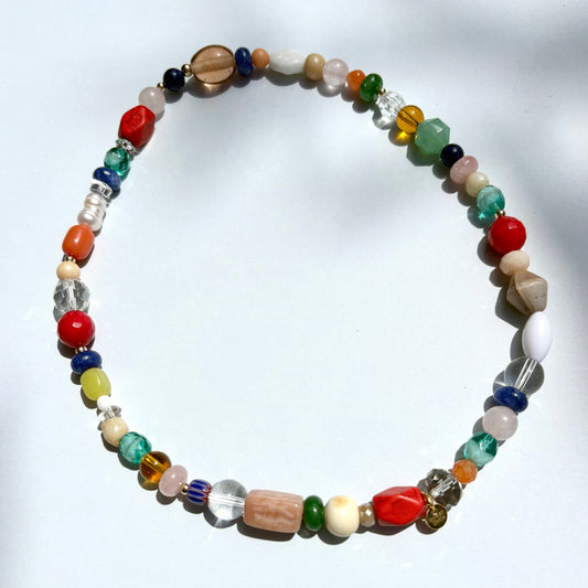 Colourful candy mix, multicoloured necklaces