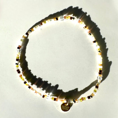 Browns and golds striped bracelet