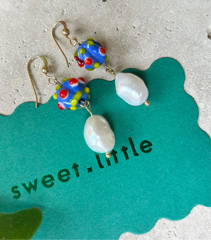 #0047 Spotted Sphere Earings