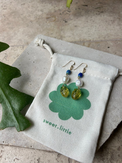 #0044 Pineapple Pearl Earings