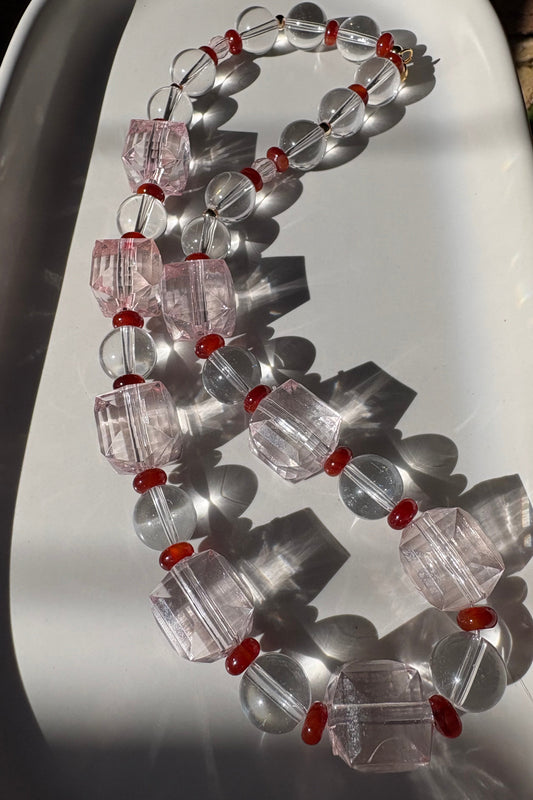 Vintage faceted beaded necklace