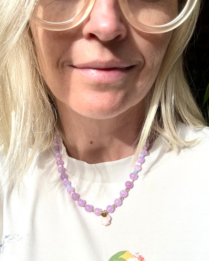 Semi-precious stone necklaces with charms