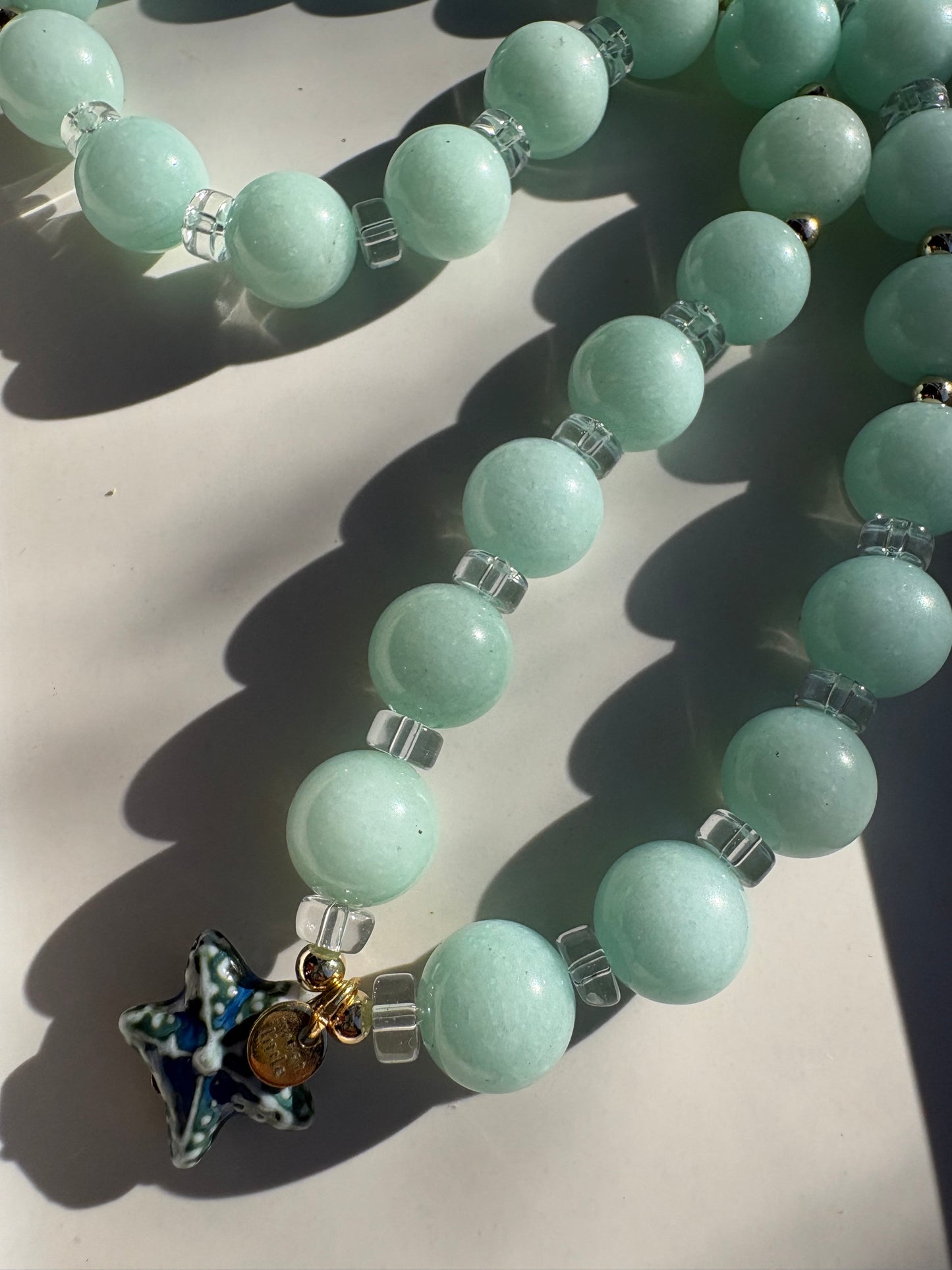 Semi-precious stone necklaces with charms