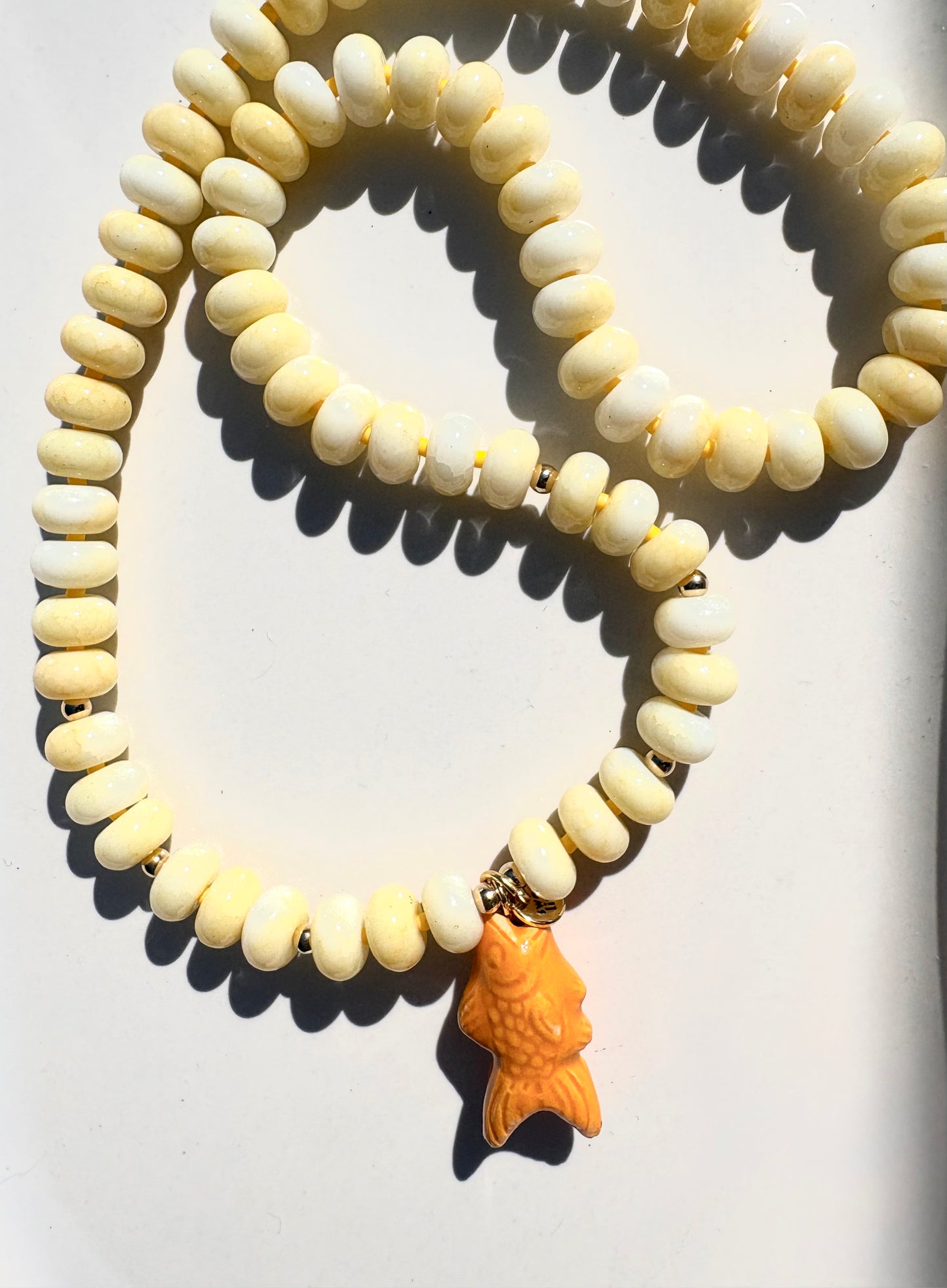 Semi-precious stone necklaces with charms