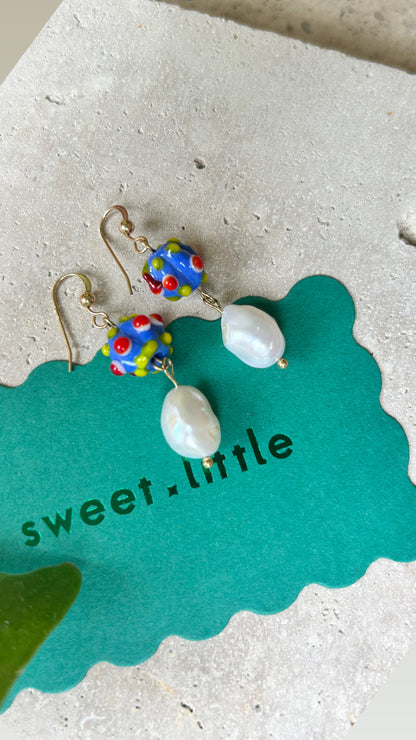 #0047 Spotted Sphere Earings