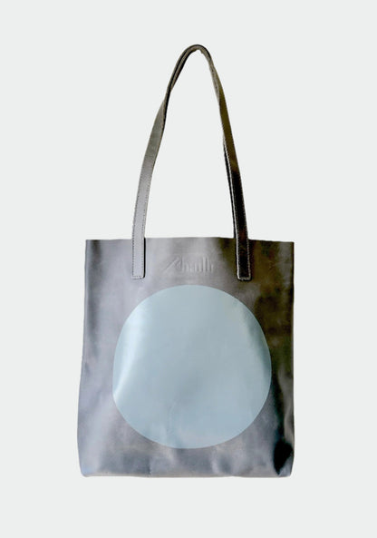 SPOT Grey Leather Tote Bag