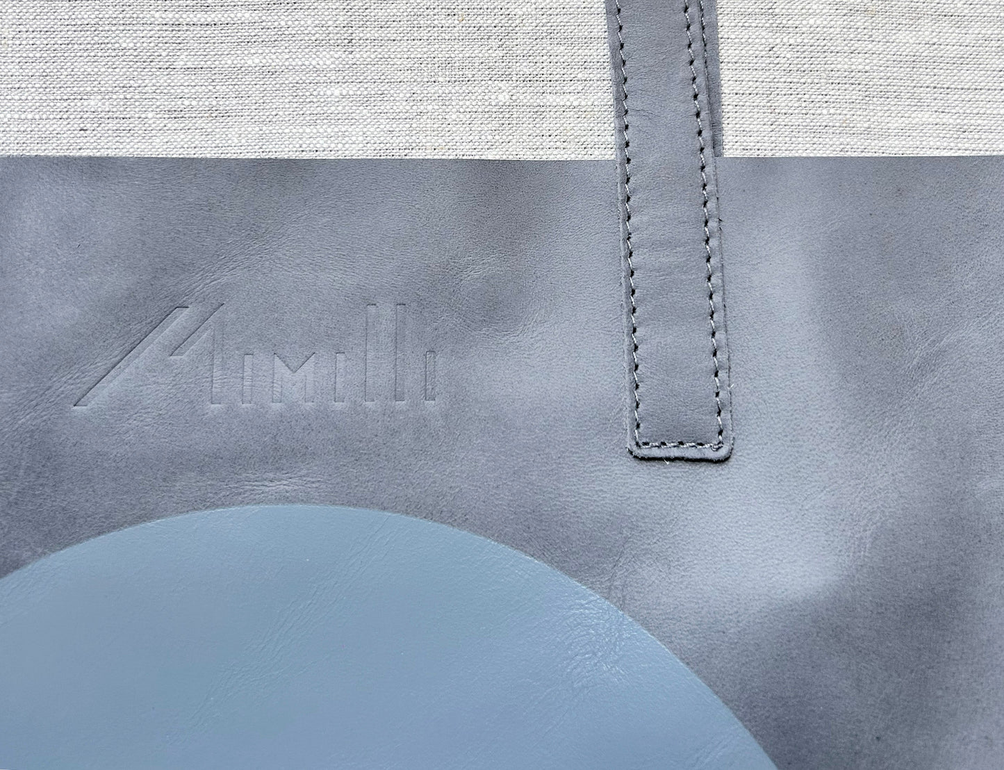 SPOT Grey Leather Tote Bag