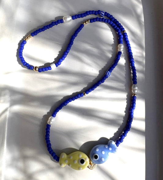 Fishy Fishy Necklace in blue