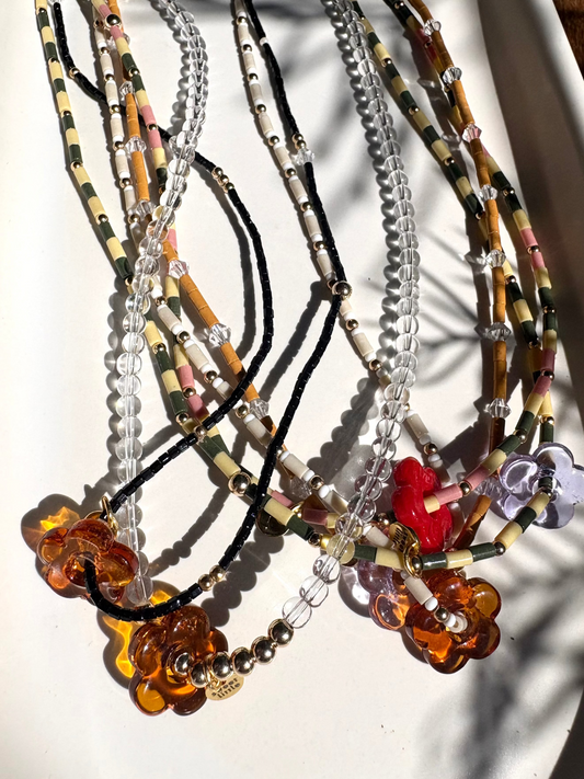 Flower Charm Necklaces