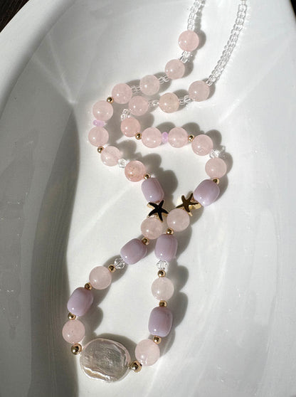 Moody hues - vintage faceted bead necklaces