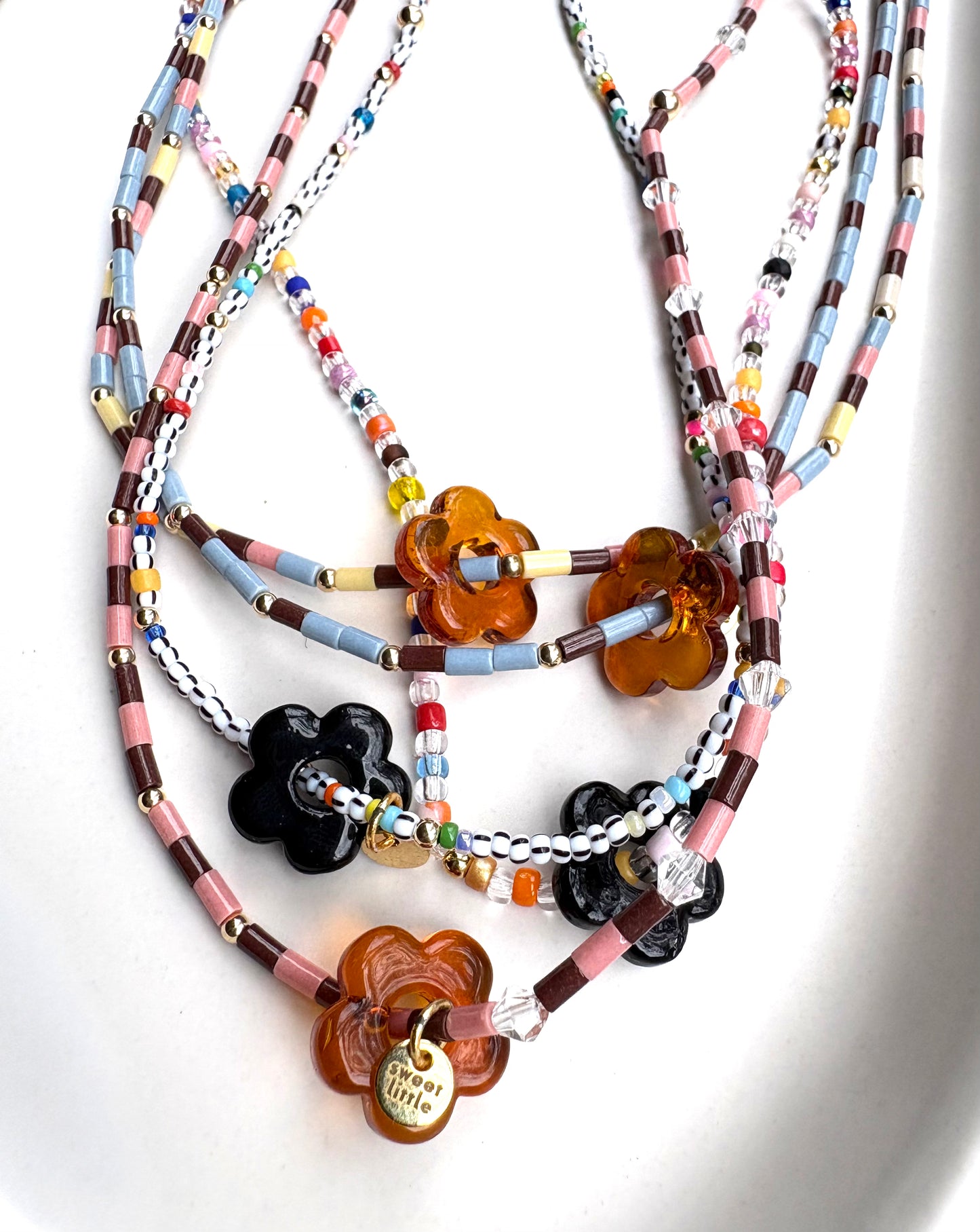 Flower Charm Necklaces