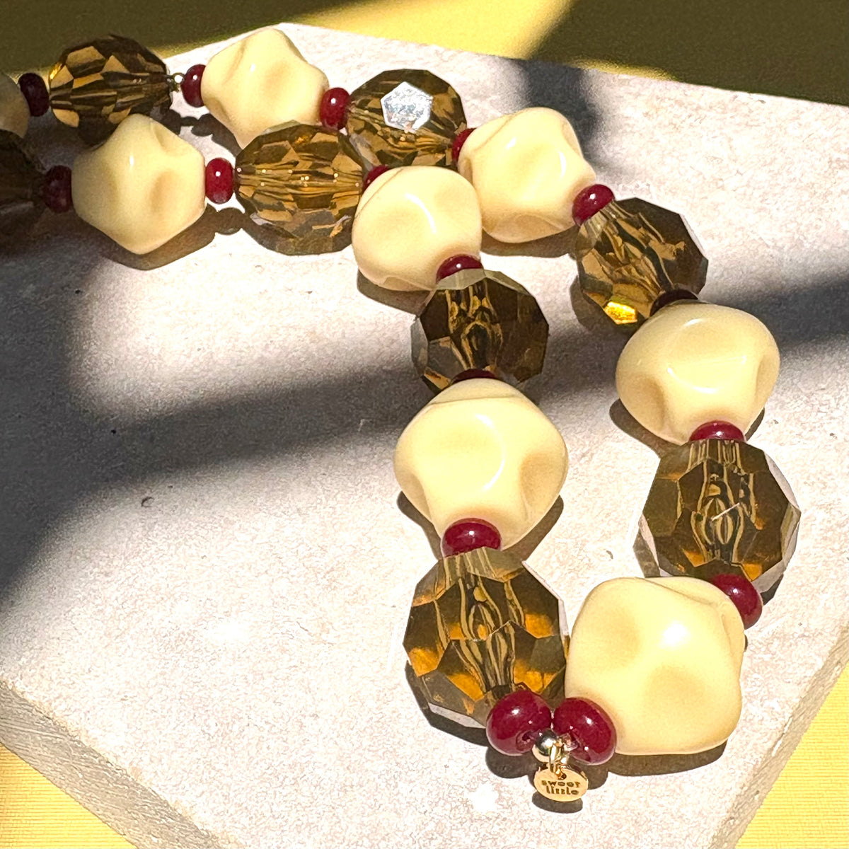 ‘Bones’ and jewels beaded necklace