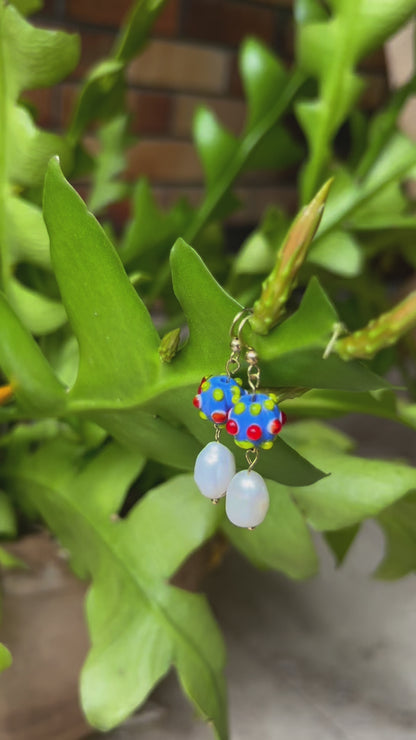 #0047 Spotted Sphere Earings