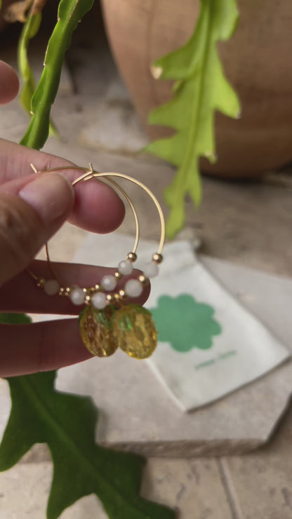 #0043 Pineapple Hoop Earings
