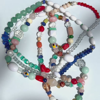 Colourful candy mix, multicoloured necklaces